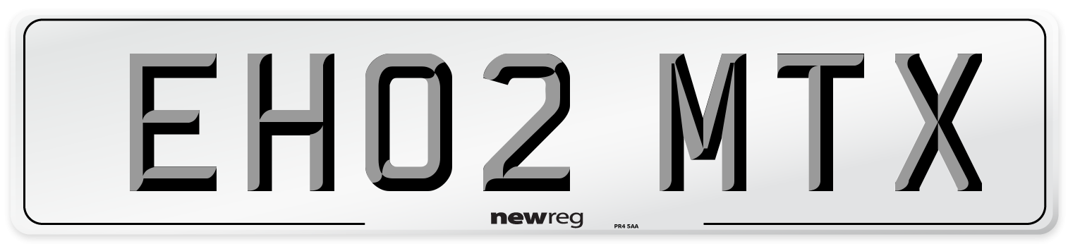 EH02 MTX Number Plate from New Reg